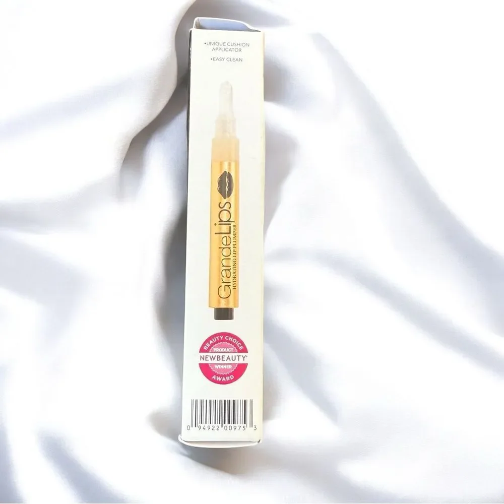 New in Box Grande Lips Hydrating Lip Plumper Clear Gloss